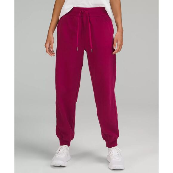 Lululemon Pink Drawstring High Rise Pockets Athletic Jogger Sweat pants Size 6 - Picture 2 of 9